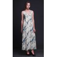 thumbnail image 3 of Bimba Robe Longue Maxi à Bretelles Spaghetti Ajustables Imprimée d'Oiseaux, Tenue de Plage d'Été - Xxx-Grand, 3 of 6