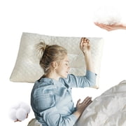 UsRHHA Soybean Pillow with Gentle Support for Better Sleep, 74x48cm Pillow Core with Natural Fiber, Machine Washable Bed Pillow