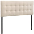 thumbnail image 3 of Modway Emily Tufted Button Linen Fabric Upholstered Queen Headboard in Ivory, 3 of 4