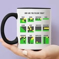 thumbnail image 1 of Dvkptbk Mug Creatives Sense Green Grids Mood Words Mugs Wordle Mug Kitchen Gadgets, 1 of 8