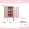 thumbnail image 2 of Eastvita Pink Single - Door Metal Storage Cabinet Designed as a Minimalist Side Table Decorative Storage Console, 2 of 4
