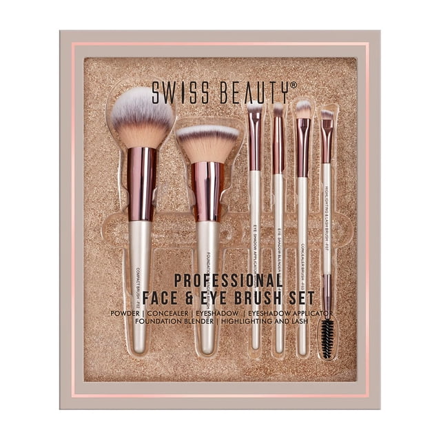 Swiss Beauty Professional Face & Eye Makeup Brushes Set