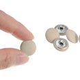thumbnail image 4 of Unique Bargains 10pcs 24L Fabric Cloth Covered Button 15mm Round Metal Shank Sewing Buttons for Suits Dress Blouses, Beige, 4 of 5