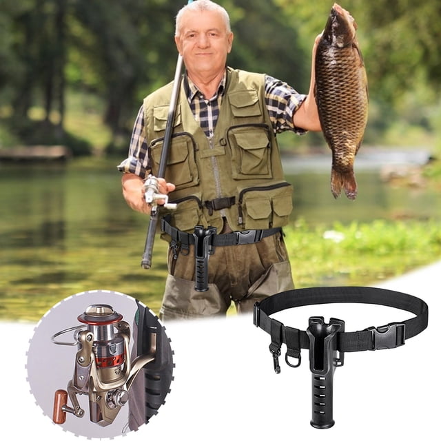 Rbaofujie Support de Canne à Pêche Ceinture Canne Support Support Portable Luya Support de Taille Équipement de Pêche Noir