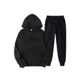 thumbnail image 1 of Innerwin Sweatsuits Long Sleeve Ladies Two Piece Outfit Sports Hoodies Beam Foot Tracksuit Sets Black A 2XL, 1 of 2