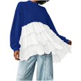 thumbnail image 3 of TopLLC Longues Robe à Manches à Col Rond Longueur Genou Mode Robe Décontractée pour Femmes Robe Chandail Surdimensionnée Robe à Manches Longues Robe à Col Rond Chandails pour Dames Robe Mini Robe pour Femmes en Liquidation, 3 of 7