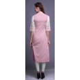 thumbnail image 4 of Bimba Rayon Slub Straight Kurti 3/4 Sleeve Printed Tunic Top Summer Clothing, 4 of 6