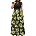 thumbnail image 2 of Fshaion Robe d'Été pour Femmes 2024 Grande Taille Teinture sur Nœuds Colorée Longue à Imprimé Floral Robes Plage Décontractées Maxi Robe d'Été Liquidation à Moins de 10!, 2 of 6
