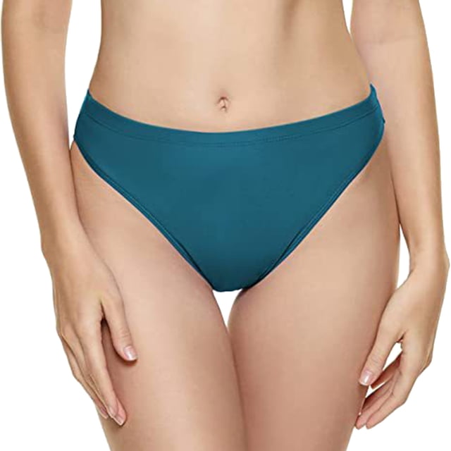 B91xZ Womens High Waisted Bikini Bottom Ruched Bikini Tankini Swimsuit Briefs,Green M