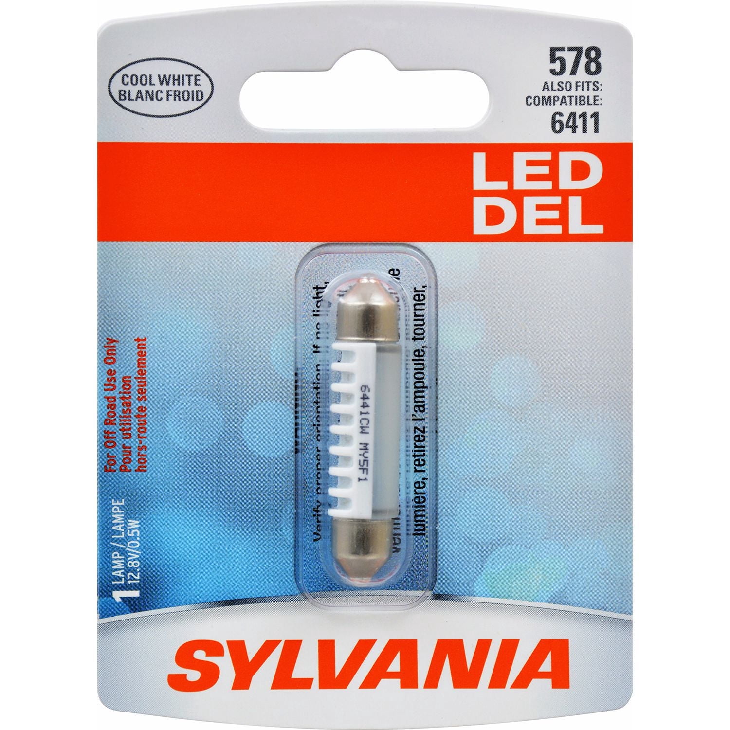 SYLVANIA 578 mini lampe DEL BLANCHE SYL, emballage de 1