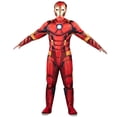 thumbnail image 1 of MARVEL Adult Iron Man Costume - Padded Jumpsuit and 3D Plastic Mask, 1 of 8