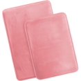 thumbnail image 3 of Clara Clark Bath Mat Set \u2013 Memory Foam Bath Mat - Soft Bathroom Rug - Non Slip and Super Absorbent - Fast Drying Machine Washable Bath Mat Set of 2 20 x 32, 17 x 24, Coral, 3 of 8