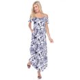 thumbnail image 2 of White Mark Women's Cold Shoulder Tie Dye Maxi Dress, 2 of 6
