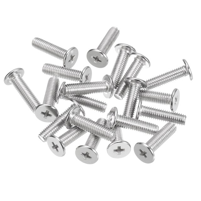 Unique Bargains M5x0.8x18mm Lot de 50 Vis Plates Rondes en Métal pour Machine à Entraînement Phillips