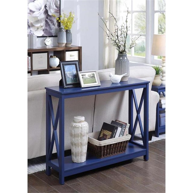 Convenience Concepts Oxford Table Console, Fini Bois Bleu
