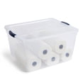 thumbnail image 3 of Rubbermaid Cleverstore 74 Qt Latching Plastic Storage Container & Lid (4 Pack), 3 of 11