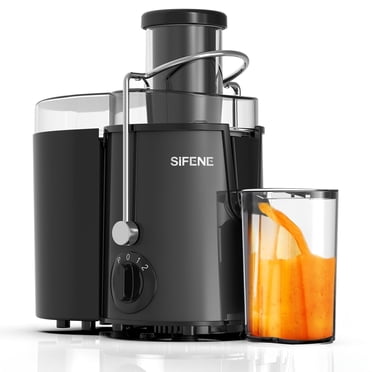 SiFENE 400W Centrifugal Juicer Machine, Goulotte de 3 Pouces de Large, Nettoyage Facile, Sans BPA, Gris, Neuf