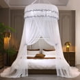 thumbnail image 4 of FcBaudy No-installation Ceiling-mounted Dome Mosquito Net Encrypted And Foldable Mosquito Net Household Princess-style Floor-standing Mosquito Net Polyester bed curtain, 4 of 6