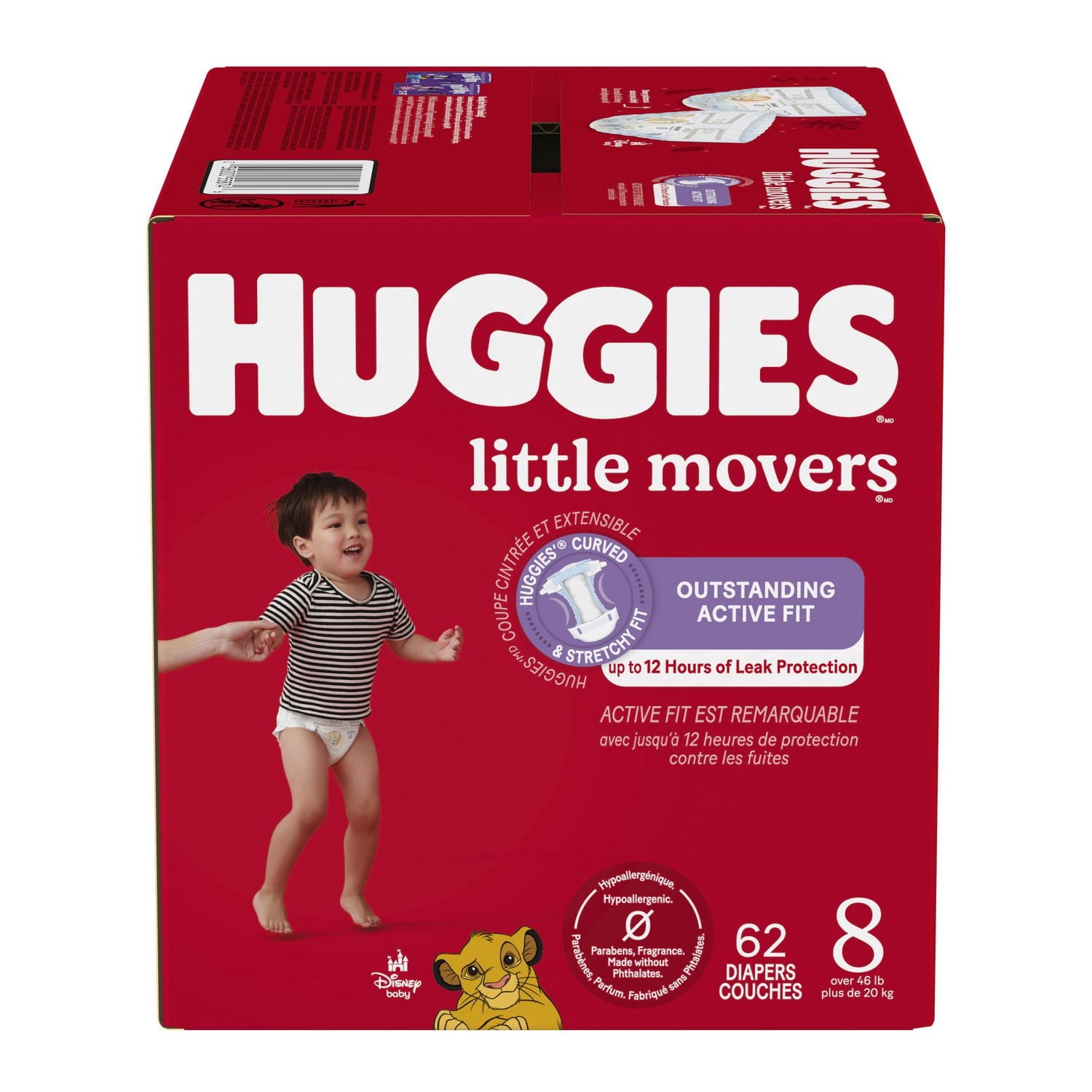 Huggies Little Movers Baby Diapers, Mega colossal pack, 3 (16-28 lbs), 136 Count