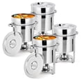 thumbnail image 1 of AKDSteel Ensemble de Réchauds à Soupe Commerciaux de 11 Qt, Lot de 2/4 Chauffe-Aliments Ronds en Acier Inoxydable avec Casserole, Couvercles à Encoche et Contenants à Carburant, 1 of 7