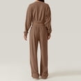 thumbnail image 4 of Timegard Womens Sweatsuit 2 Piece Long Sleeve Crop Tops and Elastic Waisted Straight Leg Pants Athletic Running Sets, 4 of 6