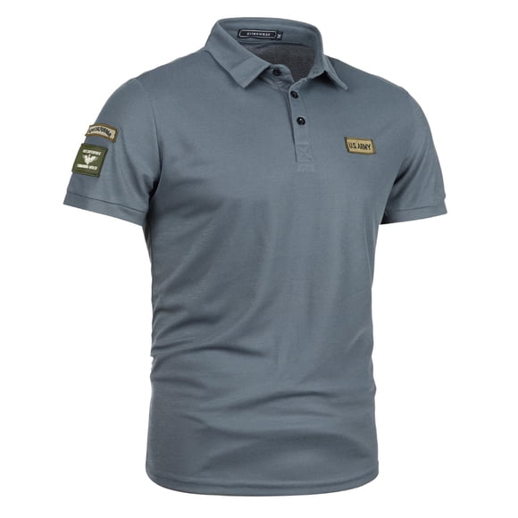 Ketyyh-chn99 Mens Golf Polo Classic Fit Mens Shirts 2024 Button Down Shirts for Men Casual Tops Dark Gray,4XL