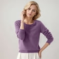 thumbnail image 1 of SHIXIAOO Chandail à Col Rond pour Femme, Chandail, Couleur Unie, Manches Longues, Robe Chandail Raglan, Chandail à Quart de Glissière, Chandail, 1 of 3