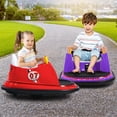 thumbnail image 4 of Costway Voiture 12 V pour Enfants, Auto Tamponneuse de Course à Rotation 360° avec Télécommande, Violet, 4 of 10