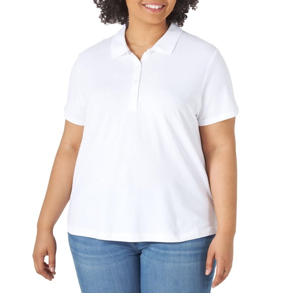Lee Riders Women's Plus Short Sleeve Knit Polo