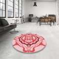 thumbnail image 4 of Ahgly Tapis Rectangulaire Lavable en Machine Intérieur Transitionnel Rouge Clair Rose, 5 Pieds x 7 Pieds, 4 of 7