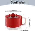 thumbnail image 2 of BINGLI Electric Hot Pot :1.2L Mini Ramen Cooker, Suitable for Noodles, Soup, Oatmeal, College Dorm Office Travel Essentials, 2 of 9