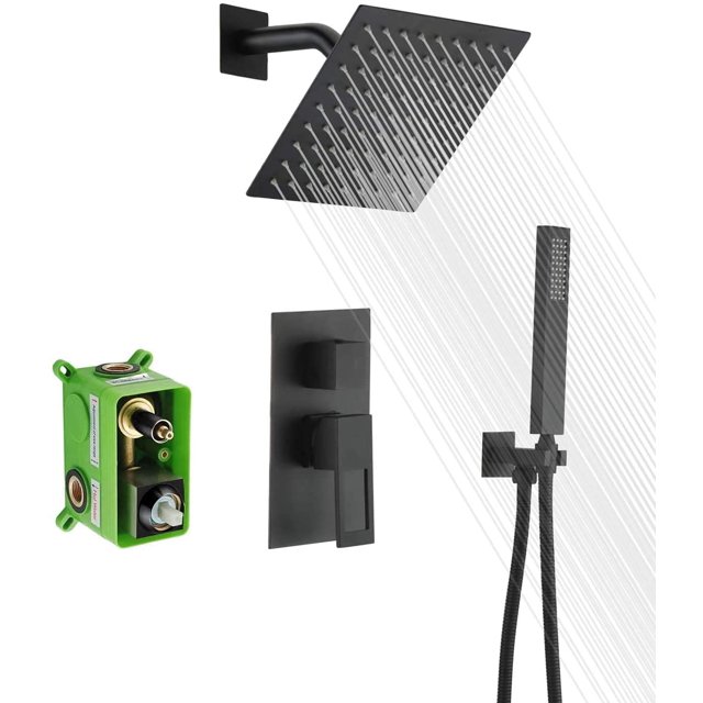 Black Shower Faucet,Matte Black shower fixtures,sumerain