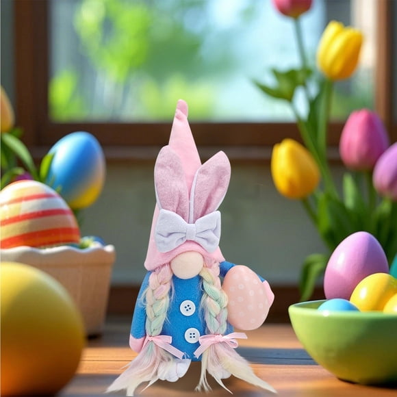 WIFKLSIIPG Lapin de Pâques Sans Visage Poupée Décoration d'Oeuf Mignonne Fête pour Célébrations du Printemps