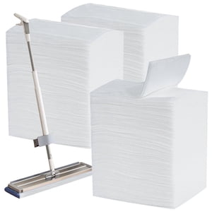 300-Count Recharges Mop à sec, Coussinets jetables de poussière, 11"×8.3" Coussin à sec et tampons à mop sec, Vêtements de ménage, Clou électrostatiques pour le nettoyage du sol et du mur