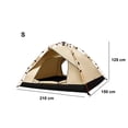 thumbnail image 2 of Toytexx Pop-Up Camping Tent, 210 x 150 x 125 cm Small Size 1-2 Person Lightweight Camping Tent with Carrying Bag for Outdoor, Camping, Hiking (Gold w/ Black Bottom), 2 of 5