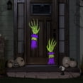 thumbnail image 3 of Halloween Lightshow Projection w/Base-Moving Silhouette Reaching Hands Witch (Purple/Green), 3 of 3