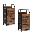 thumbnail image 1 of Gymax 2PCS 3 Drawer Dresser w/ Wood Top Sturdy Steel Frame Storage Organizer Dresser, 1 of 10