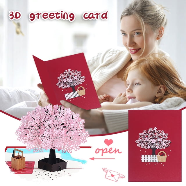 LSLJS Greeting Card Romantic Valentine's Day Paper Carving Card, Home Accessories