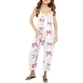 thumbnail image 2 of Girls Romper Bow Print Jumpsuits Rompers for Girls Casual V Neck Suspender Rompers with Pockets Girls Outfits Size 11-12 Y, 2 of 6