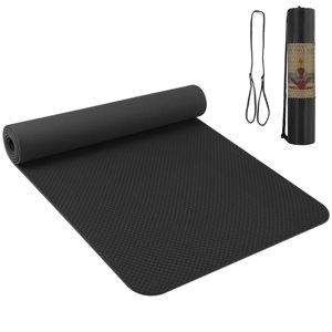 2.05×24.01 Inch Tapis de yoga portable épaississant tapis d'exercice non-dérapant tapis de fitness avec sangle et sac de rangement