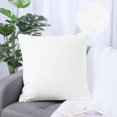 thumbnail image 1 of PiccoCasa Soft Water Repellent Throw Pillow Covers White 18x18 Inch, 1 of 7