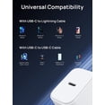 thumbnail image 4 of For Apple I Phone 14 13 12 11 Super Fast Charger-Apple MFi Certified-High Speed iPhone Charger-1-Pack 20W PD USB C 3FT Wall Charger Compatible with iPhone 14/13/13Pro/12/12 Pro/11/11Pro/XS, 4 of 8