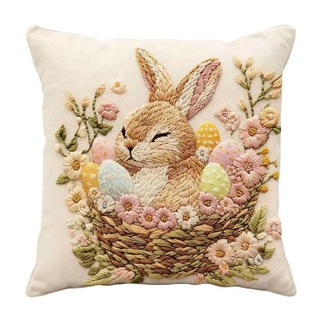 Fasiaou Short Pile Knit Pattern Pillowcase with Soft Lint-Resistant Fabric for Sofa and Bed,F
