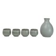 thumbnail image 4 of Blue Plum Japanese Sakura Cherry Blossoms Porcelain Sake Flask With Cups Set, 4 of 9