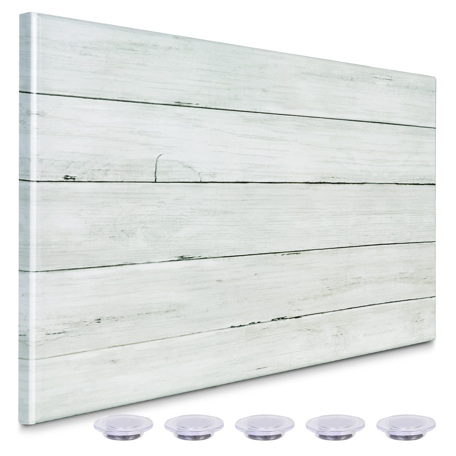 Aitakatta Wooden Planks Print Magnetic Surface Dry Erase Board, 30 x 20 inches Decorative White Board for Wall with Design, Frameless Dry Erase Board for Wall?Plank,5075
