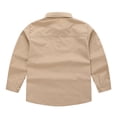 thumbnail image 4 of Toddler Shirt Jacket Solid Color Long Sleeve Lapel Button Jacket Kids Boys Girls Shirts Coats Fall Tops, 4 of 9