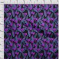 thumbnail image 4 of oneOone Polyester Spandex Navy Blue Fabric Floral Sewing Craft Projects Fabric Prints By Yard 56 Inch Wide, 4 of 5