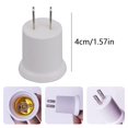 thumbnail image 3 of Screw-In Light Socket Adapter, Heavy Duty Light Bulb Socket To Plug Adapter for Converting Outlet To Light Bulb, Converts Plug To Lamp Socket, Construction for Diverse Lighting Needs,White, 3 of 9