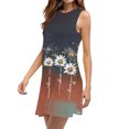 thumbnail image 4 of Ovzne Robes d'Été pour Femmes Robe Femmes Femmes Décontractée Ample Été Robe Imprimée Sans Manches Col en V Ensemble Haut/chemise Robe de Printemps Imprimée Liquidation, 4 of 7
