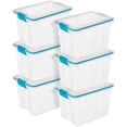 thumbnail image 1 of Sterilite 20 Quart Gasket Box, Stackable Storage Bin with Latching Lid, 6 Pack, 1 of 10